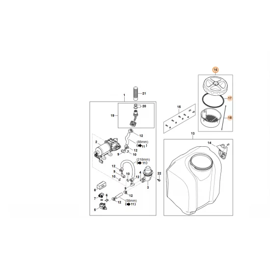 STIHL  Pokrywa pojemnika 4854 700 0900